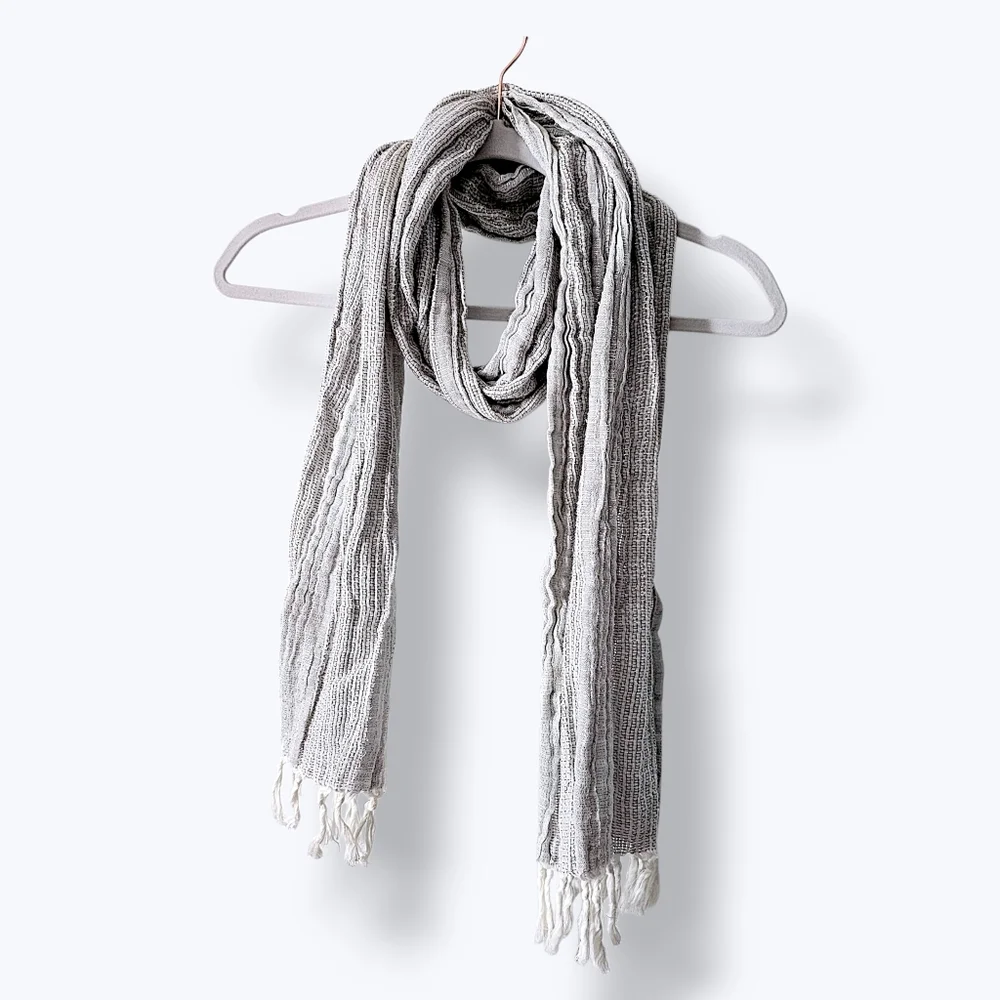 AEO Lightweight Metallic Silver Fashion Scarf
